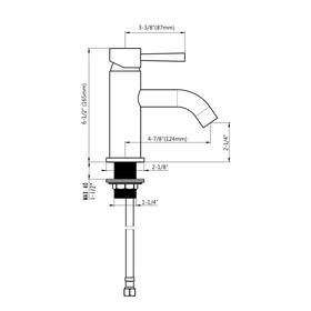 8001 Dowell 818637015140 8001/011 Series Single Handle Bathroom Faucet Brushed Nickel
