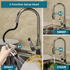 Dreamquest-faucet-001 Dreamquest Luxury Kitchen Faucet With Pull Down Sprayer Spray Mode Single Hand