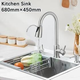 Lsw1125 Dremdo Kitchen Sink Single Bowl Pull Out Spray Soap Dispenser&pure Tap Stainless Steel