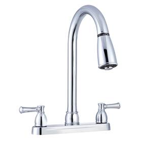 Df-pk350l-sn Dura Faucet Df-pk350l-cp Rv Non-metallic Two-handle Pull-down Kitchen Sink Fa