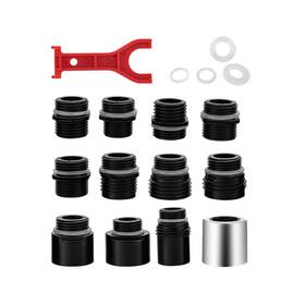 Dry-sinkfaucet-chrome-003 Duranryan 12 Pull Down Kitchen Faucet Head Adapter Kits Multiple Sink Adapter-chrome