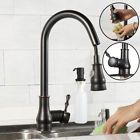 Dvt204312 Meco Kitchen Sink Faucet Black Bronze Spray Swivel Spout Dispenser