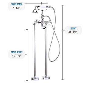 Dyconn Faucet 819788018738 Freestanding Tub Filler With Hand Bronze