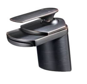 Wf003-a19orb Dyconn Faucet Oil Rubbed Bronze Single Hole Waterfall Bathroom Sink