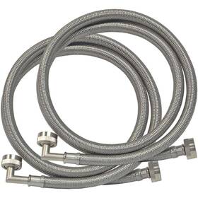 48319 Eastman Pvc Coated Braided Washing Machine Hose With 90 Degree Elbow Pack Of 2 3/4