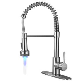 Echli 768476842790 Kitchen Sink Faucet Pull Down Spring Single Handle Stainless Steel Wi