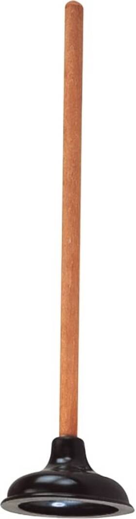 Et-ctp23 Edward Tools Classic Toilet Plunger With Wood Handle - 6 Inch Rubber Force Cup Head For Precis