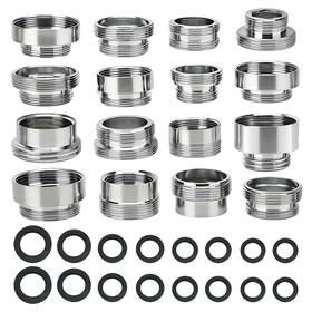 Eeekitonline 616361649637 16pcs Faucet Adapter Kit Brass M22 M24 G12 G34 Male Female Connector Garden Hose