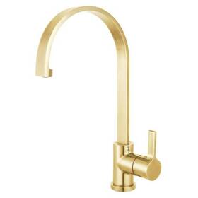 Eh-88620-bg Eisen Home Coral Single Handle Standard Kitchen Faucet In Brushed Gold