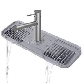 Sfm001 Ek-memory-fish Silicone Faucet Mat Kitchen Drip Catcher With Cut