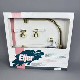 Tdwp1700h Eljer Vintage Gold White Widespread Brass Dual Control Washerless Kitchen Faucet