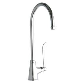 Elkay 094902391564 Single Control Faucet With Gooseneck Spout And Wristblade Handle Chrome