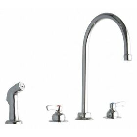 Lk801gn08l2 Elkay Lever Handle 8inch Mount Commercial 4 Hole Widespread