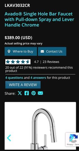 Lkav4032cr Elkay Brand New Kitchen Bar Faucet Single Handle Chrome 489 Save Big