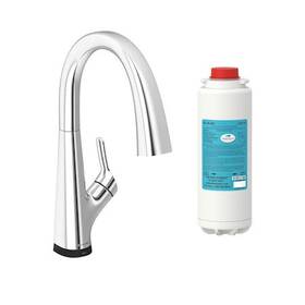 Lkav7051fcr Elkay Avado Single Hole 2-in-1 Kitchen Faucet With Filtered Drinking
