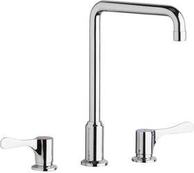 Lkd2432bhc Elkay Chrome 1.5 Gpm Deck Mounted Double Handle Kitchen Faucet