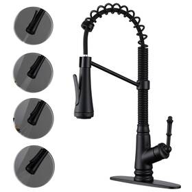 Ello&allo 774816241574 Single Level Kitchen Sink Faucet With Pull Down Sprayer Handle Out