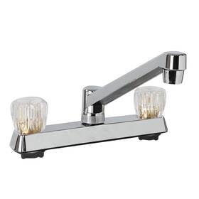 Empire Faucets 765227000089 Rv Kitchen Faucet - Chrome Centerset Swivel Spout With Dual Crystal H
