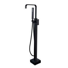 Eridanus 941718503275 Freestanding Bathtub Tap Floor Mounted Shower Matte Black