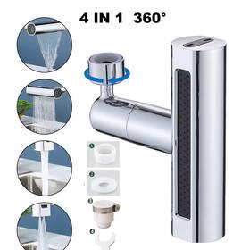 Eruule 445013342373 4-in-1 Kitchen Faucet Waterfall Adapter With 360 Splash-proof Design