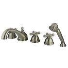 Es33585ax Elements Of Design Louis Satin Nickel Three Handle 663370171444