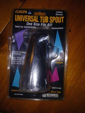 Sp-831 Europa Universal Tub Spout - Sp- 831pb One Size Fits All New
