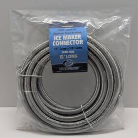 26615-nl Everflow 1/4 Inch Comp X Stainless Steel Braided Icemaker Supply Upc/nsf Lead Free