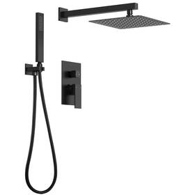 Everstein 974268776004 10 Inch Rain Shower Head High Pressure Wall Mount System