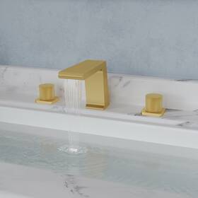 Everstein 974268779463 Roman Sink And Tub Faucet 3 Hole Widespread Bathroom With High Flow