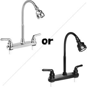 Rv-0094 Excelfu Rv Kitchen Faucet Camper Sink Replacement With 2 Handles Flexi
