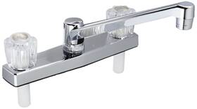 Ez-flo 091712101222 Nonmetallic Kitchen Sink Faucet With 2 Handles Chrome 10122
