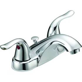 10190 Ez-flo Eastman Manual Low Bathroom Faucet 4 Inch Mount Chrome 2 Hole Spout