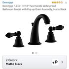 F-9301-mt Derengge Two Handle Widespread Bathroom Faucet With Pop Up