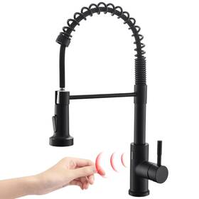 F201bk Falcon Depot Kitchen Faucet With Pull-down Sprayer Touchless Motion Sensor Hands-free S