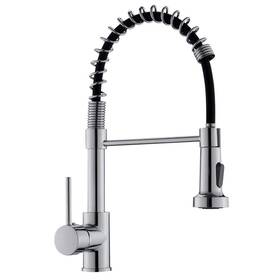 Fa-1001c Fapully Modern Single Handle Spring Pull Down Sprayer Kitchen Faucet With Power Clean In
