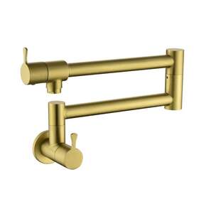 Fam-1053ng Fapully Pot Filler Faucet Commercial Folding Stainless Steel In Brushed Gold