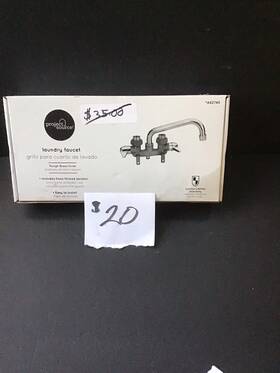 Faucet 019934464857 Project Source 2-handle Utility Laundry Deck Mount Chrome Rutland