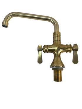 19-re-fc-lh-dm-s Faucet Waterpick Single Hole Deck Mount Brass 8 Inch Spout W Lever Handles Must See