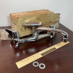 547b Faucet 1970 S Chrome Brass Union Mark Iv 41a Deluxe Sink Male Flange Soap Dish