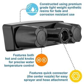 Df-sa180-bk Faucet Dura Exterior Quick Connect Black