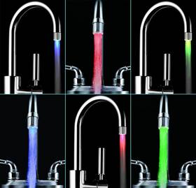 N1-led-faucet-7-color Faucet 2 Pack Led Light 7 Color Changing Water Flow Sensor Tap Kitchen Bathroom
