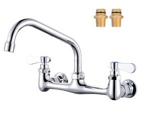 Vg2316300c-8-fbaus Faucet Commercial Sink With 8 Inch Swivel Spout Center Wall Mount Kitchen
