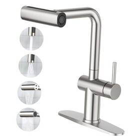 110243bn-us Faustina Touchless Bar Sink Faucet Chrome Bathroom Facuets 1 3 Holes Brushed Waterfall