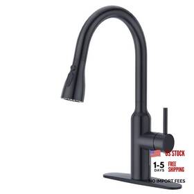 Faustina 40247bk-3 Kitchen Faucet Pull Down Faucets With Sprayer 3 Modes Black Standard