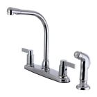 Fb275.ndlsp Kingston Brass Nuvo Fusion Kitchen Faucet Includes Side 663370325663