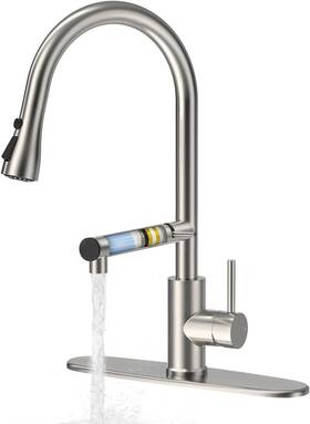 Feelso 726084296565 Kitchen Faucets Upgraded Filter Water Faucet With Pull Down Spra