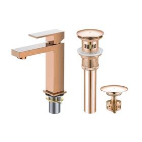 Fine Fixtures 739802097757 Modern Single Hole Bathroom Sink Faucet With Rose Gold