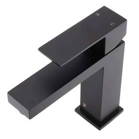 Fine Fixtures 782150680850 Modern Single Hole Bathroom Sink Faucet With Black