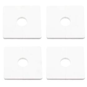Ky12-1 Fkumlun Pack Of 4 Escutcheon Plate Wall Split Flange Plastics Square Shaped
