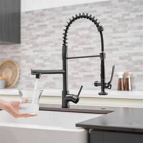 Cc-0136-orb Flg Kitchen Faucets 21 Inch Pull Down Deck Mount 1-handle Brass Oil Rubbed Bronze